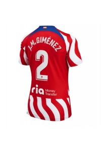 Fotbalové Dres Atletico Madrid Jose Gimenez #2 Dámské Domácí Oblečení 2022-23 Krátký Rukáv